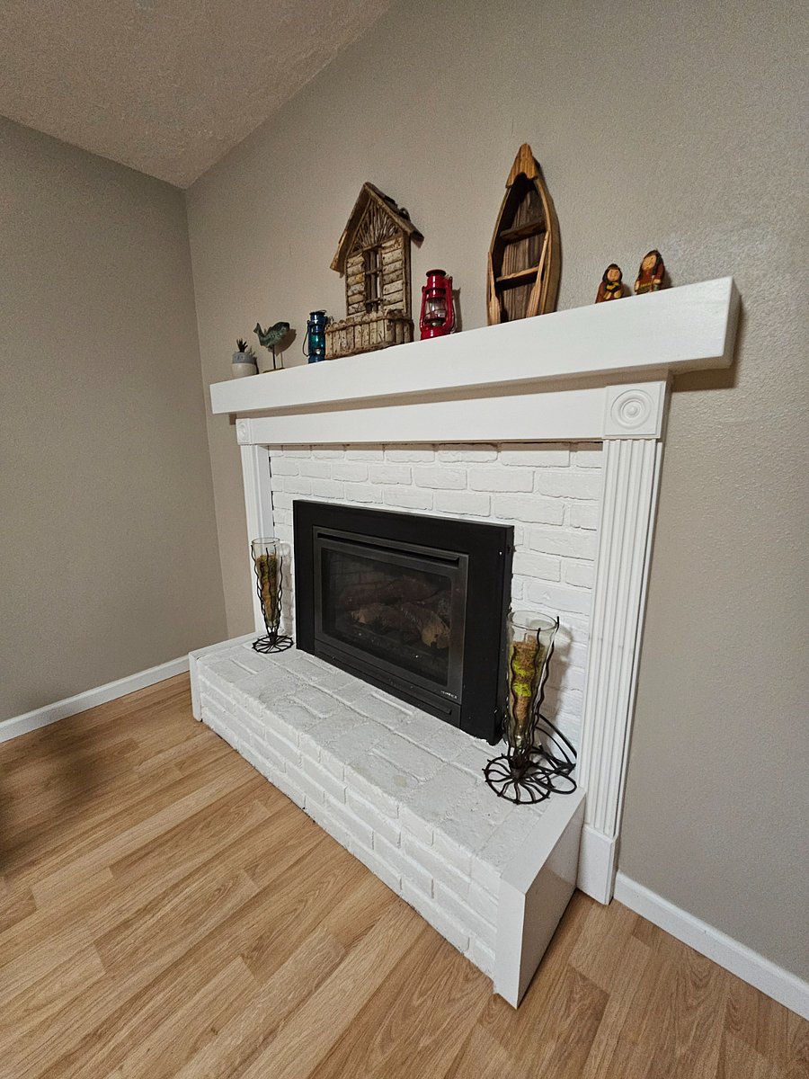 Cozy gas fireplace