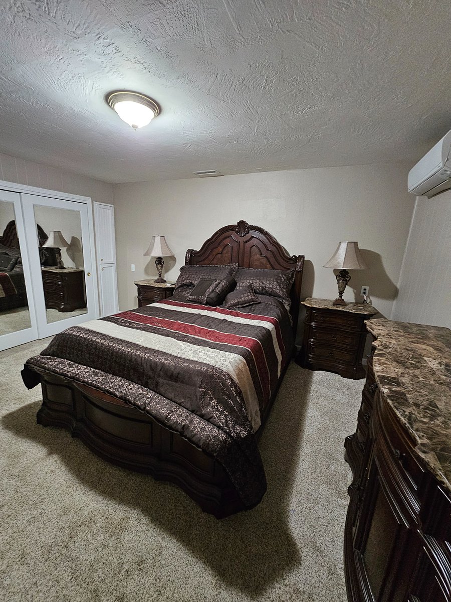 Master with lots of closet and storage space.