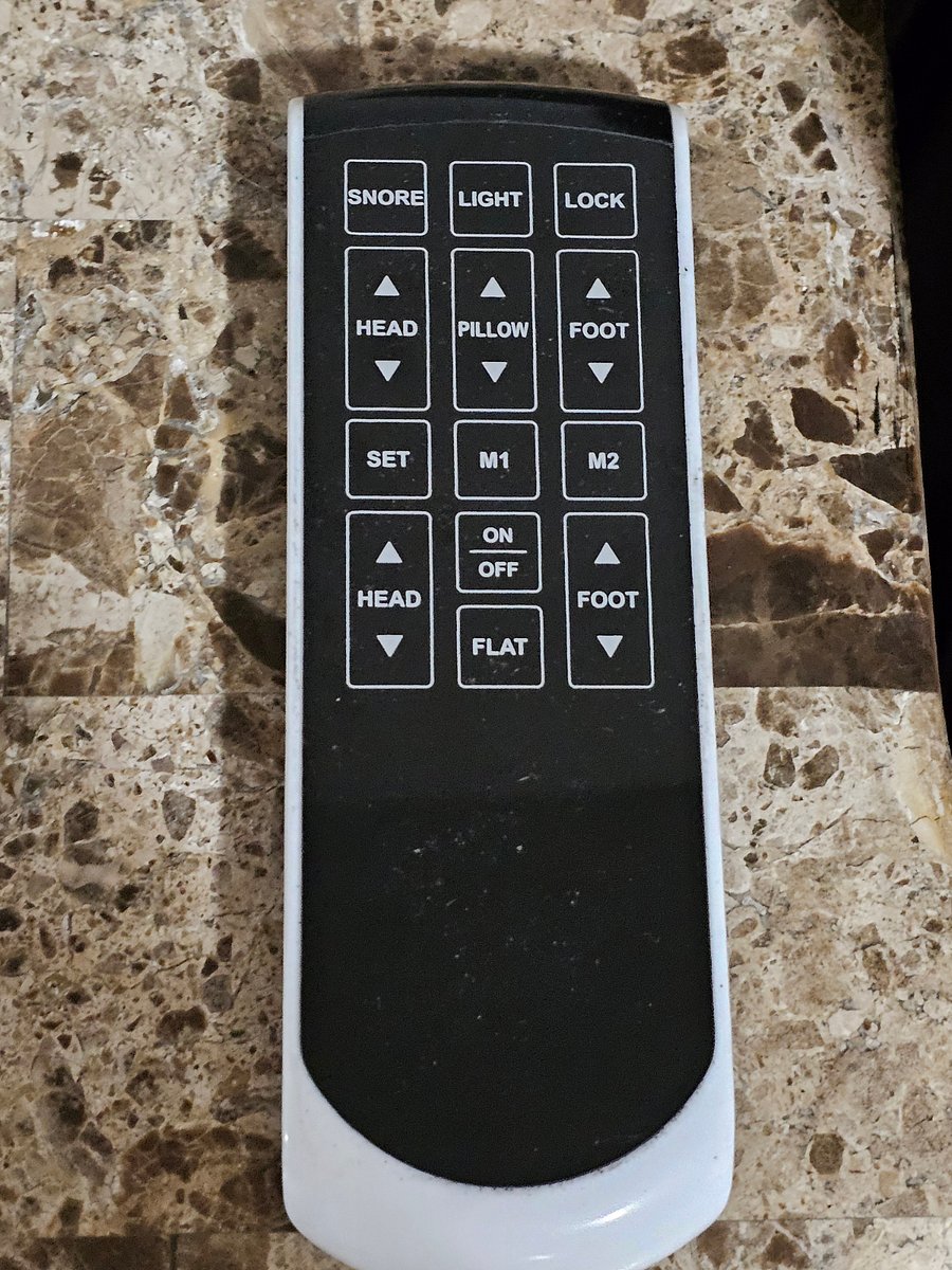 Master reclining bed remote with many options