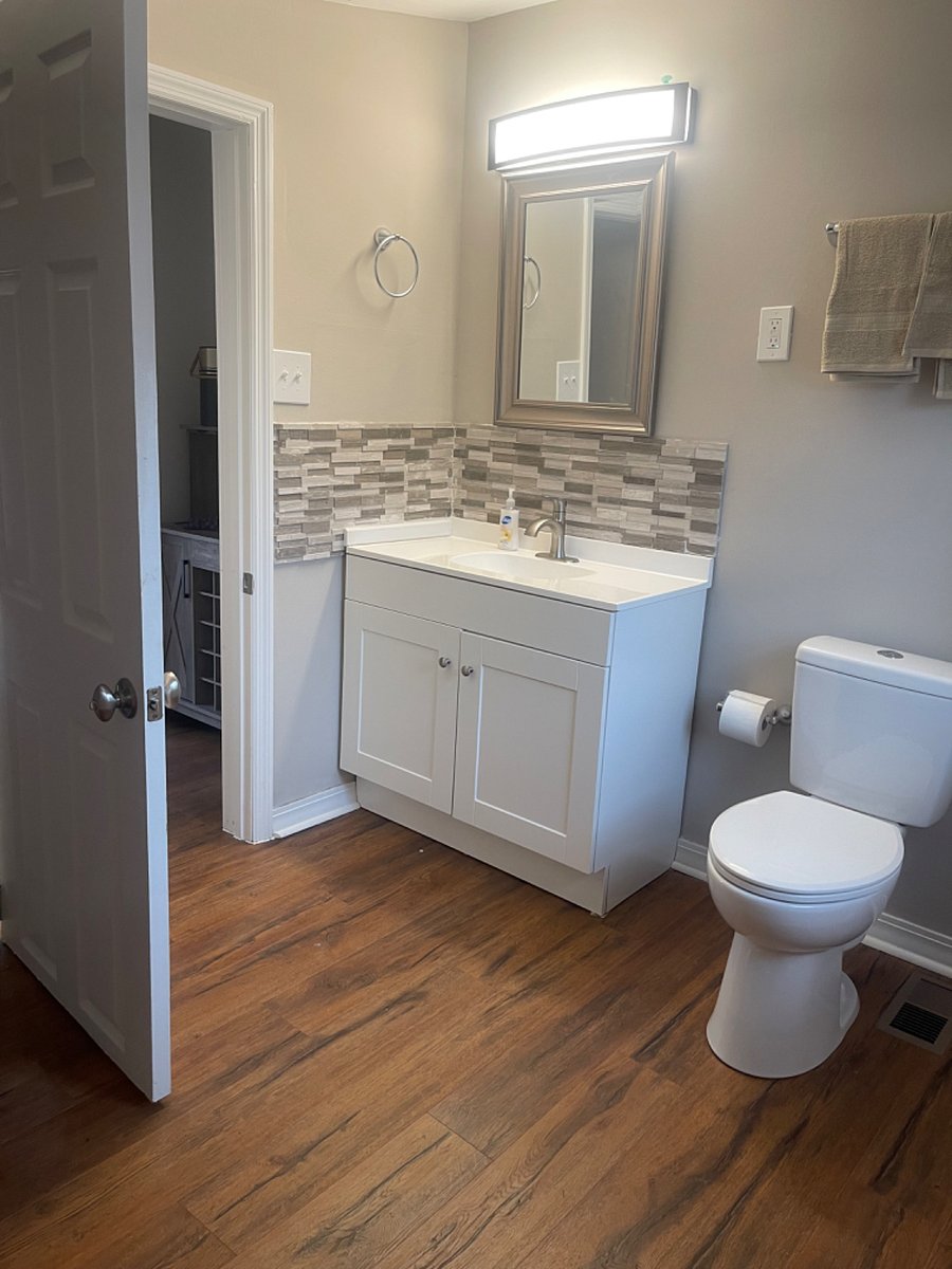 New half bathroom