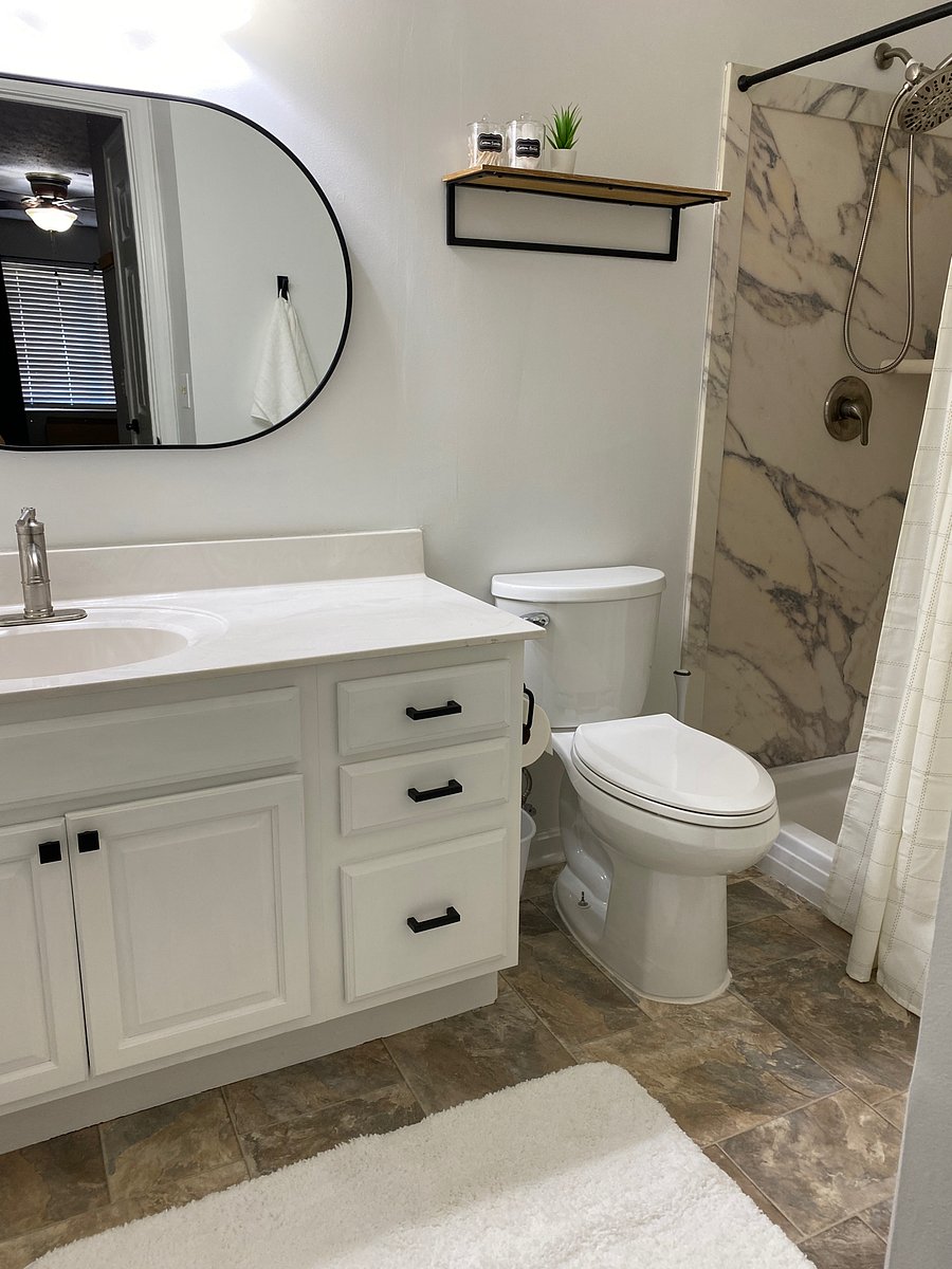 Primary ensuite bathroom with walk-in shower
