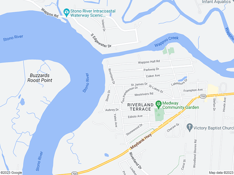 Our neighborhood is on James Island at the intersection of the Intracoastal Waterway and Stono River leading to the Atlantic Ocean. 