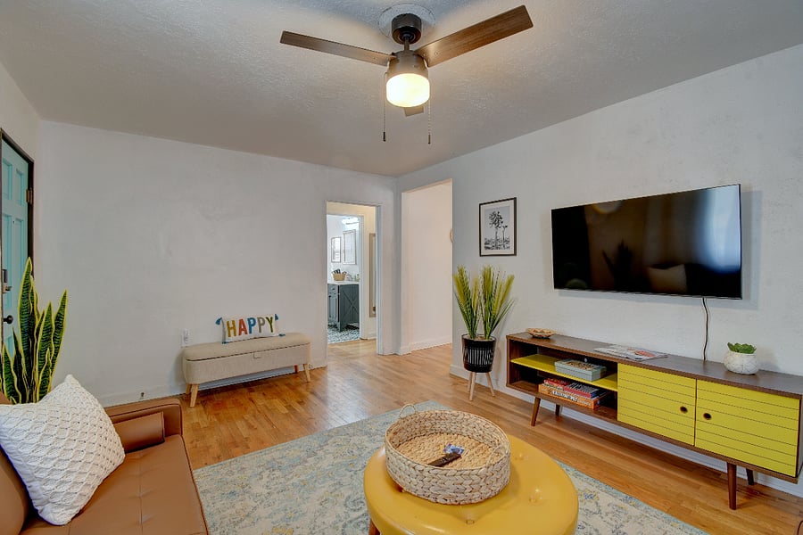 Relax and recharge in this spacious living room space.