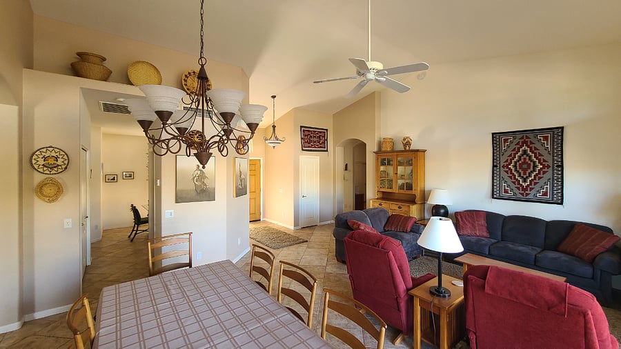 Dining and living room