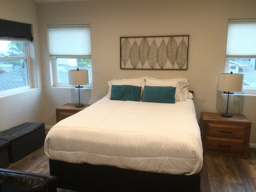 Comfy queen-sized bed