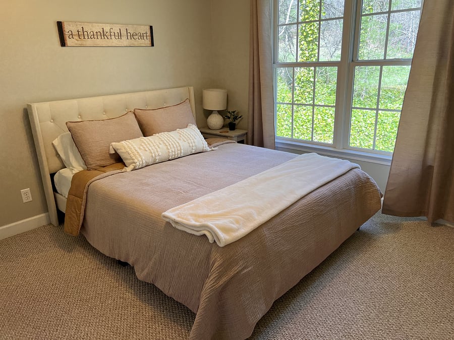 Bedroom #2 with view of back yard.