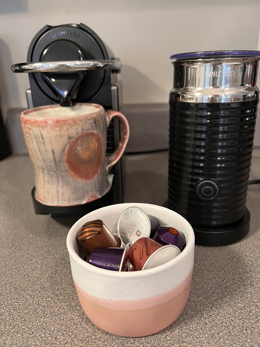 Nespresso machine, french press, coffee make and hot tea maker!