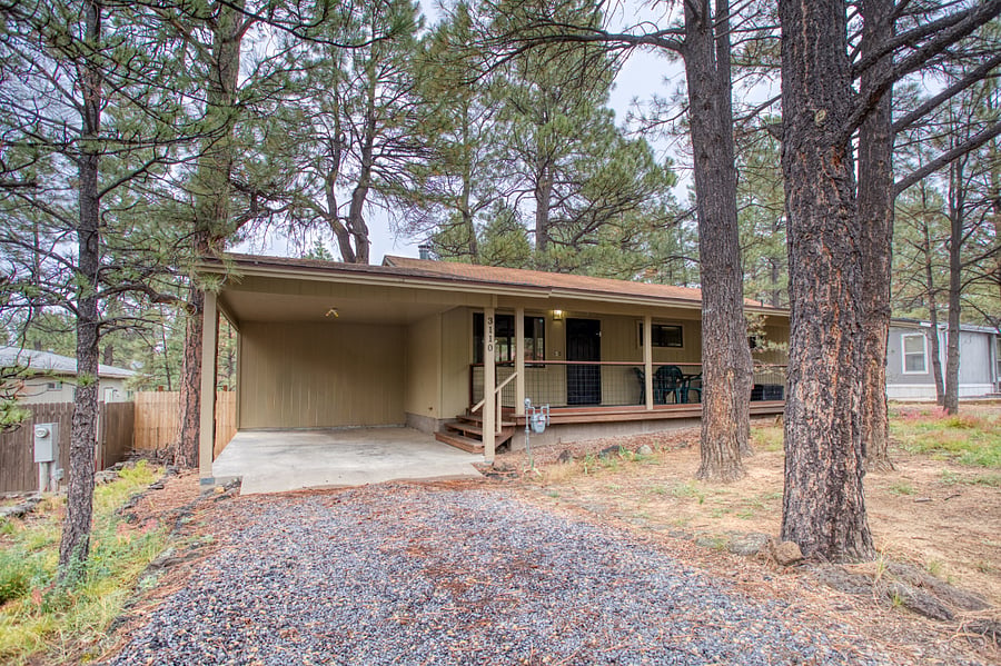 Front View with Carport