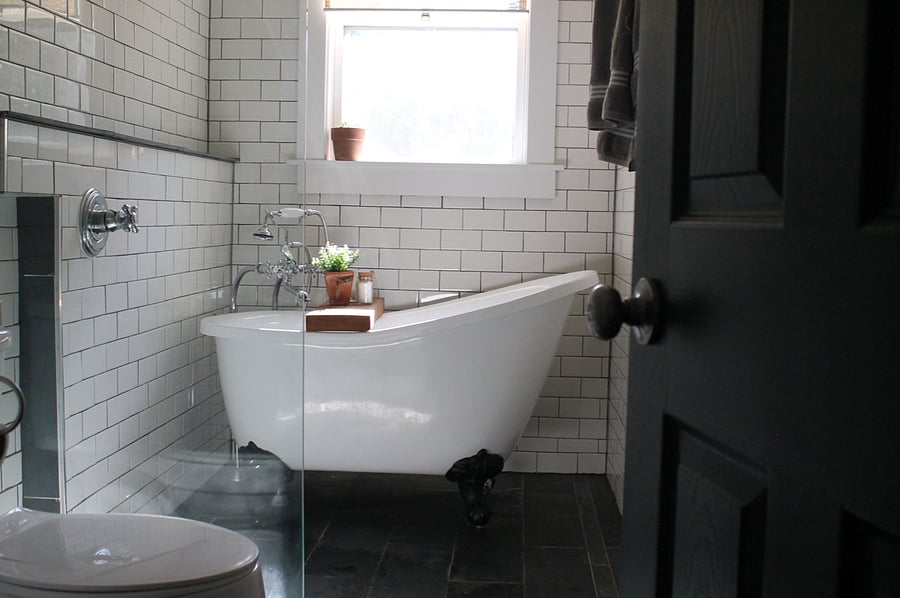 full bath upstairs with rainfall shower