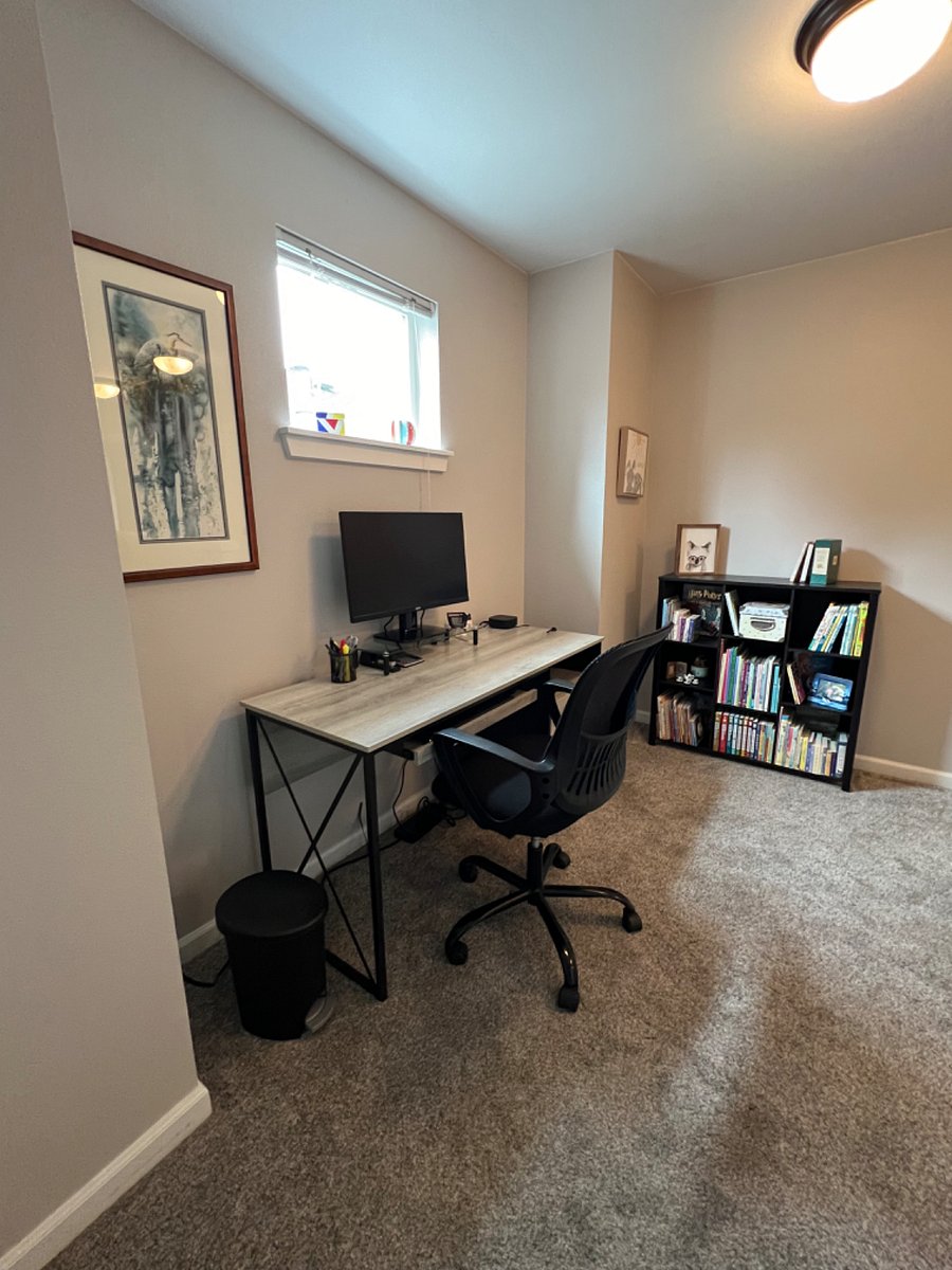 Dedicated office space to stay organized if you need to work from home.