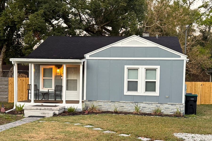 View from the street (new fence)