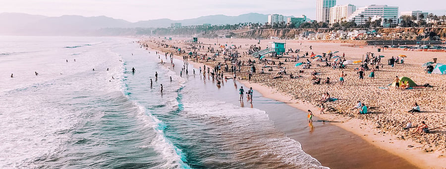 Santa Monica Beach only a 20 min drive from the apartment!