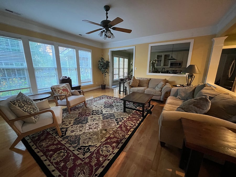Open and Light-filled living room