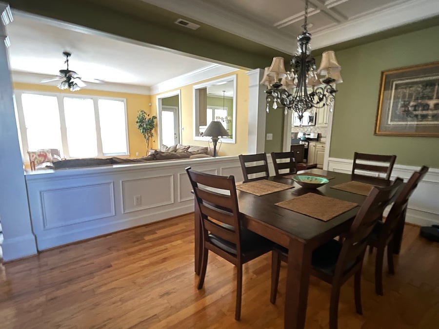 dining room opens to living room.