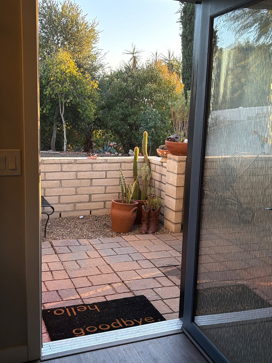 Looking out front door