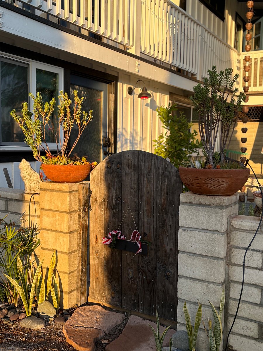 Entry gate and private patio