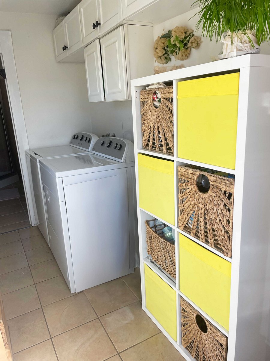 Full-size washer and dryer.