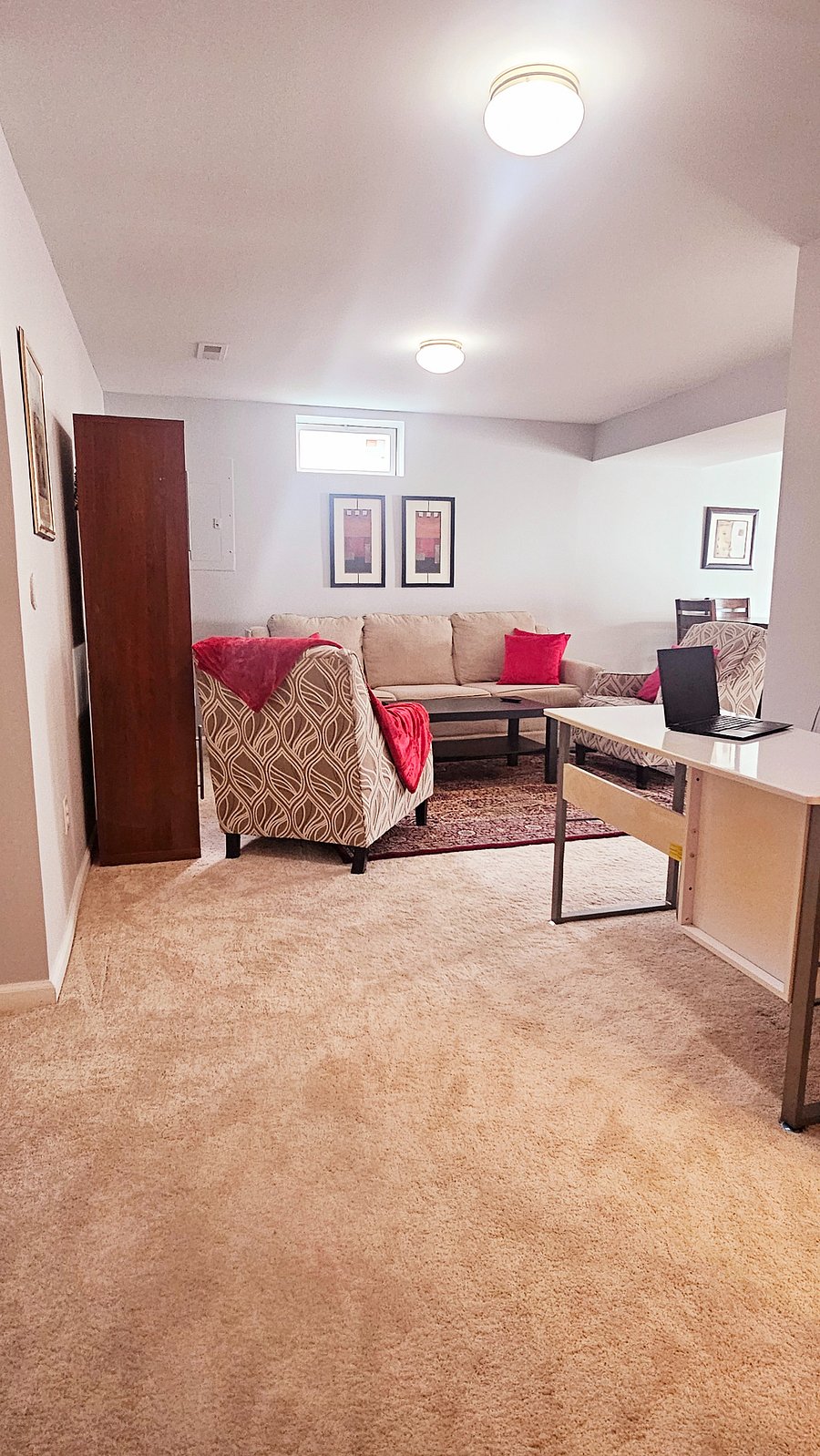 Living room and work desk