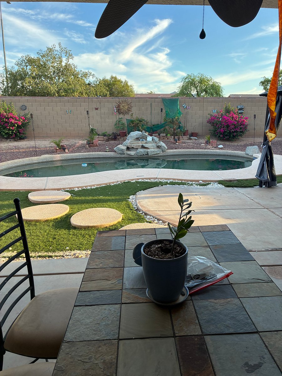 outdoor table - right outside the master room