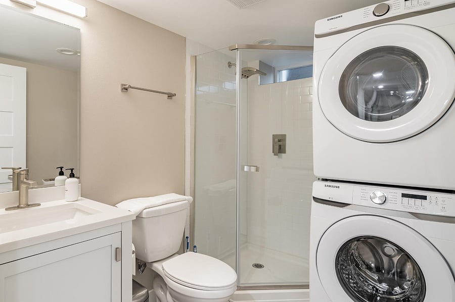 Bathroom with laundry