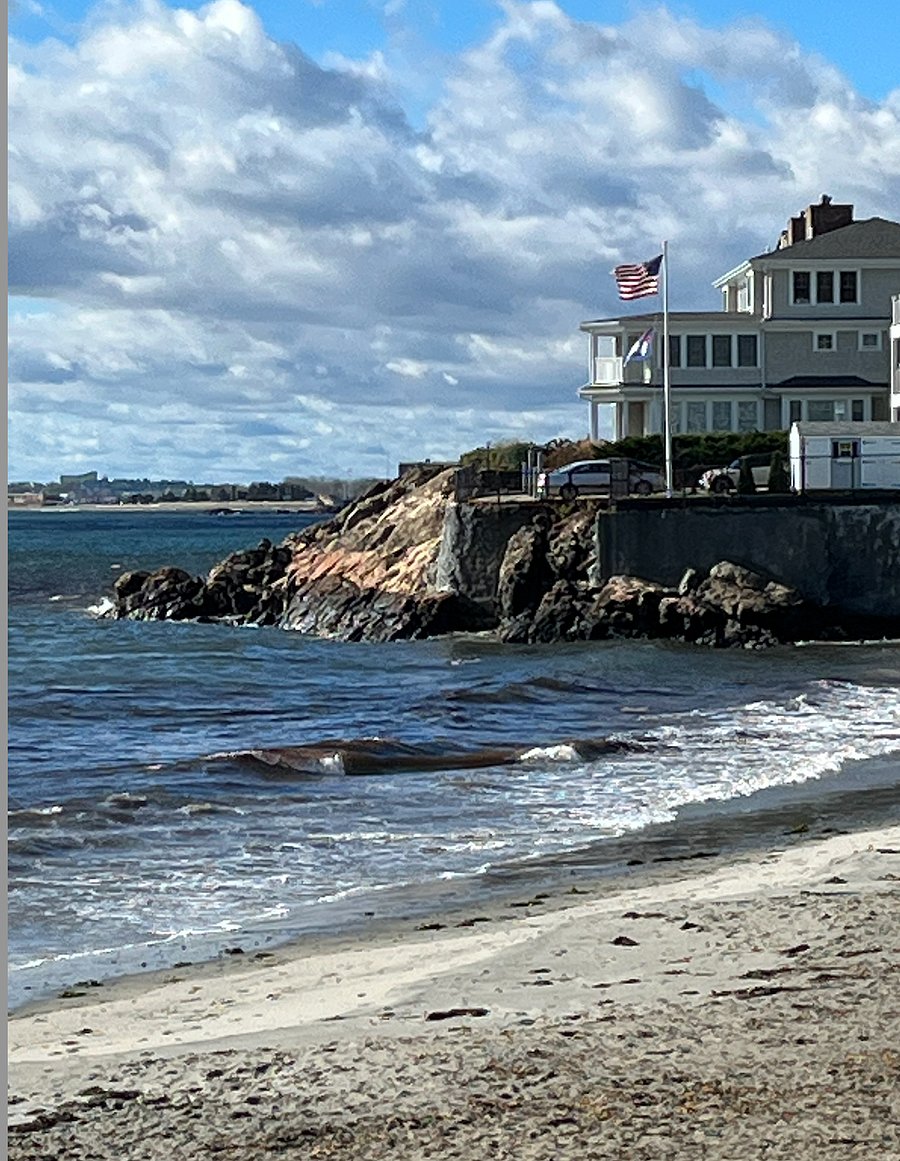 Beautiful granite shores are great for morning walks.