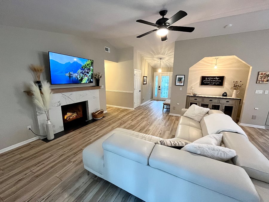 Living room and entry