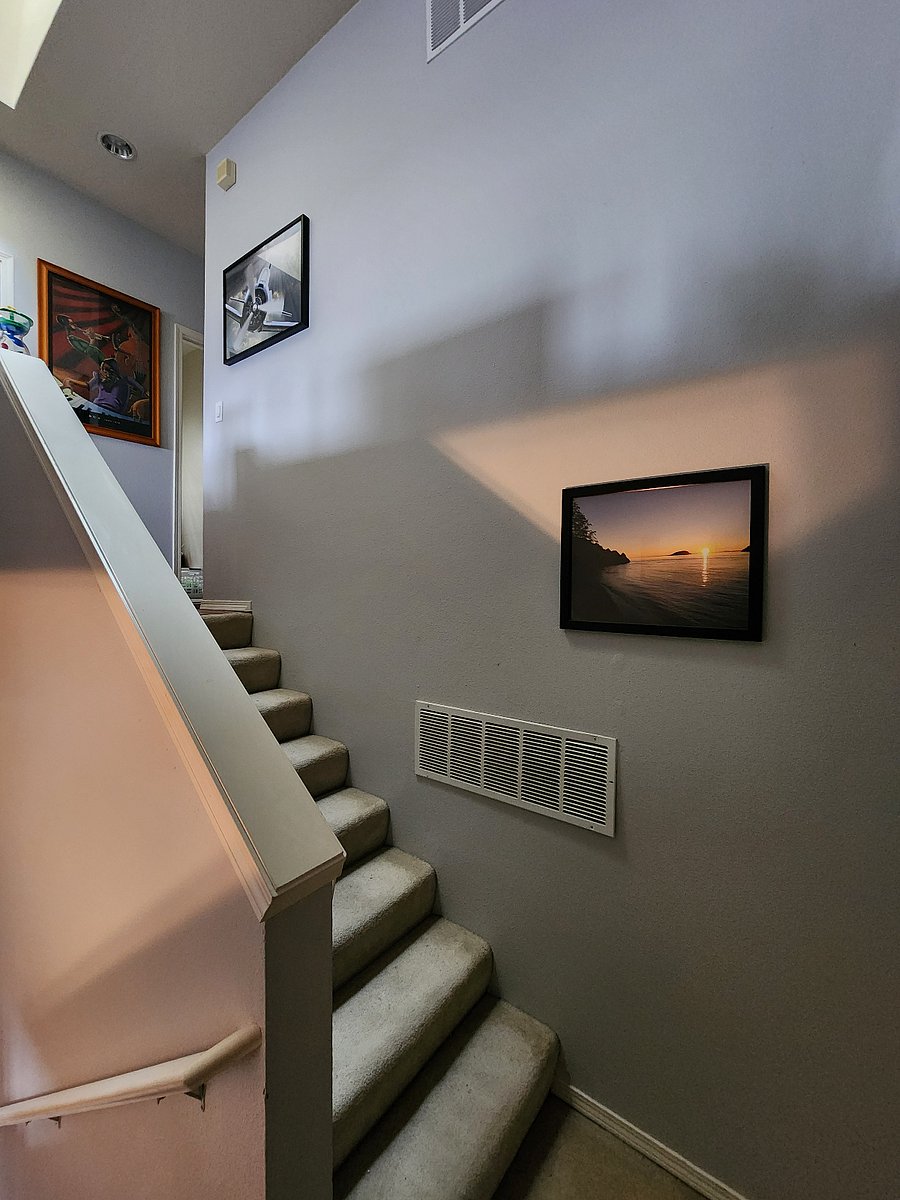 Staircase leading to the bedrooms and loft