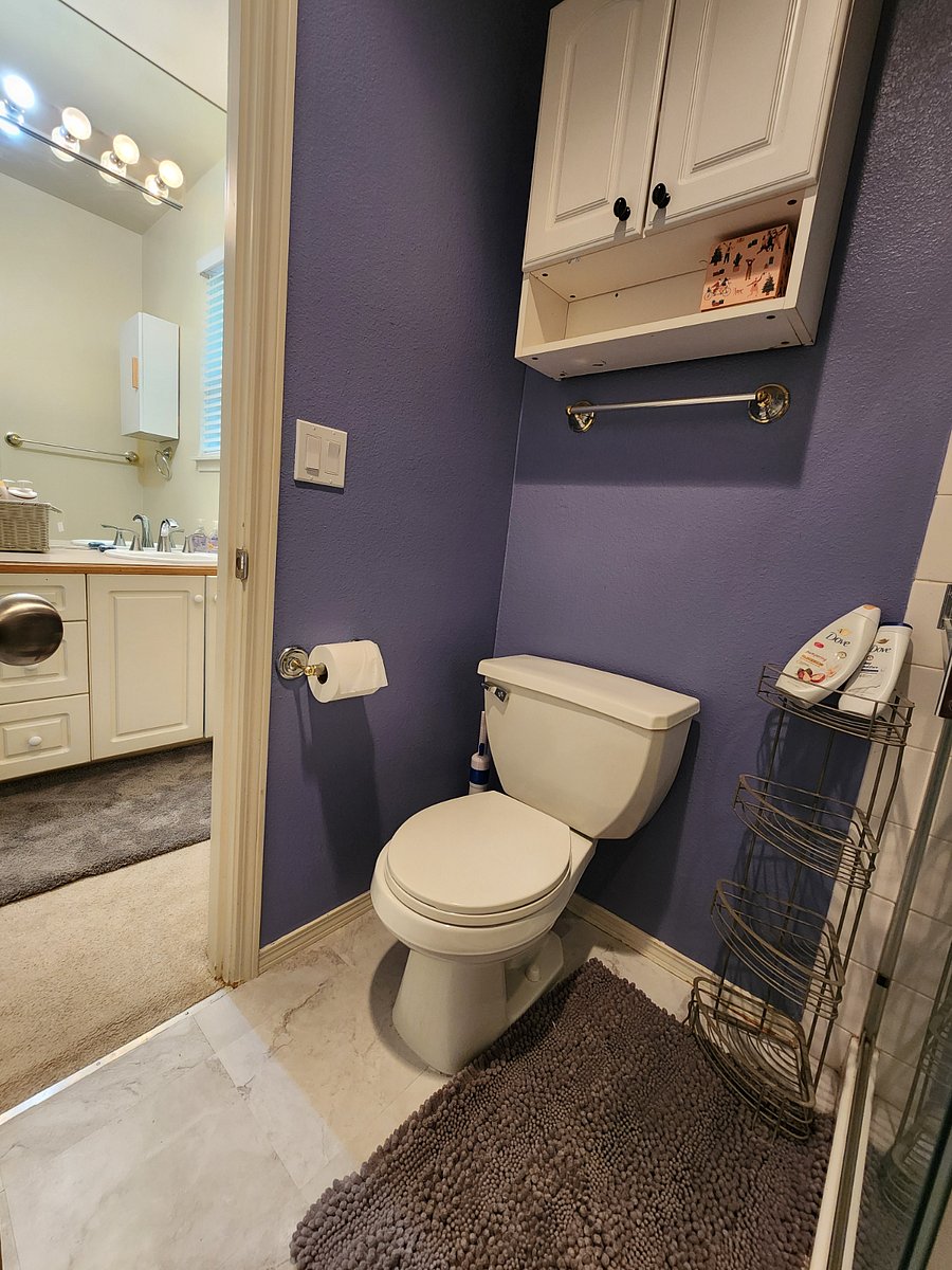 Master bathroom leading to the dual vanity 
