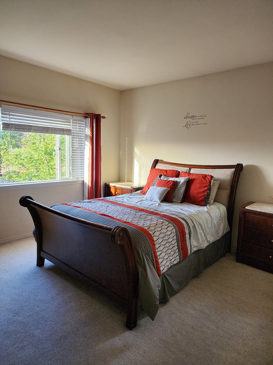 Master Bedroom - Queen size bed; Lots of natural light