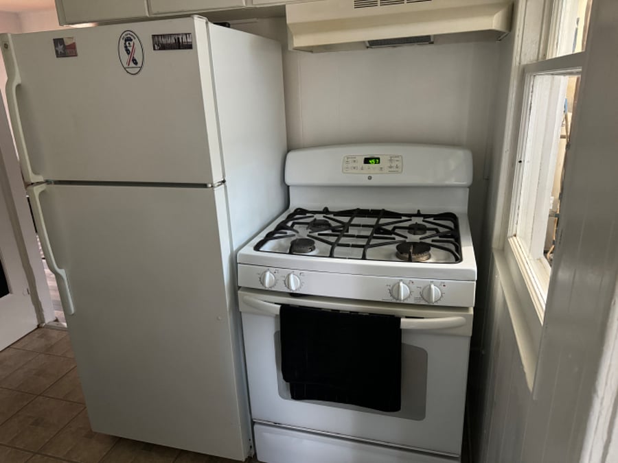 Full refrigerator and stove