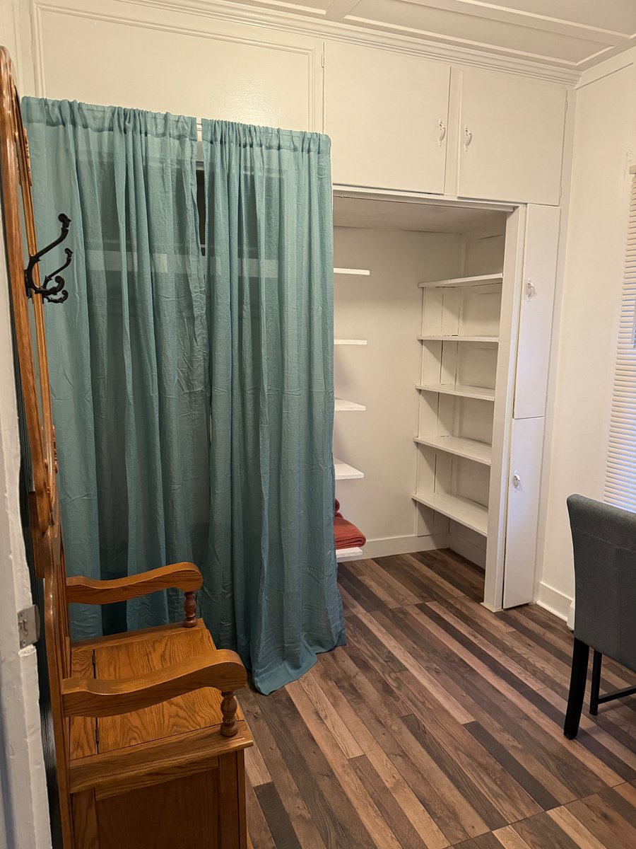 Full walk-in closet