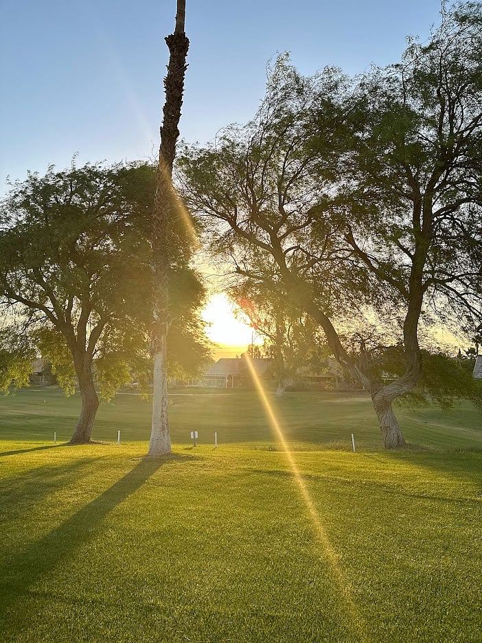 Beautiful scenery from patio on the fairway.