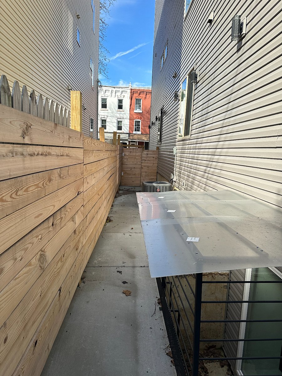 Unit 1 fenced in back yard