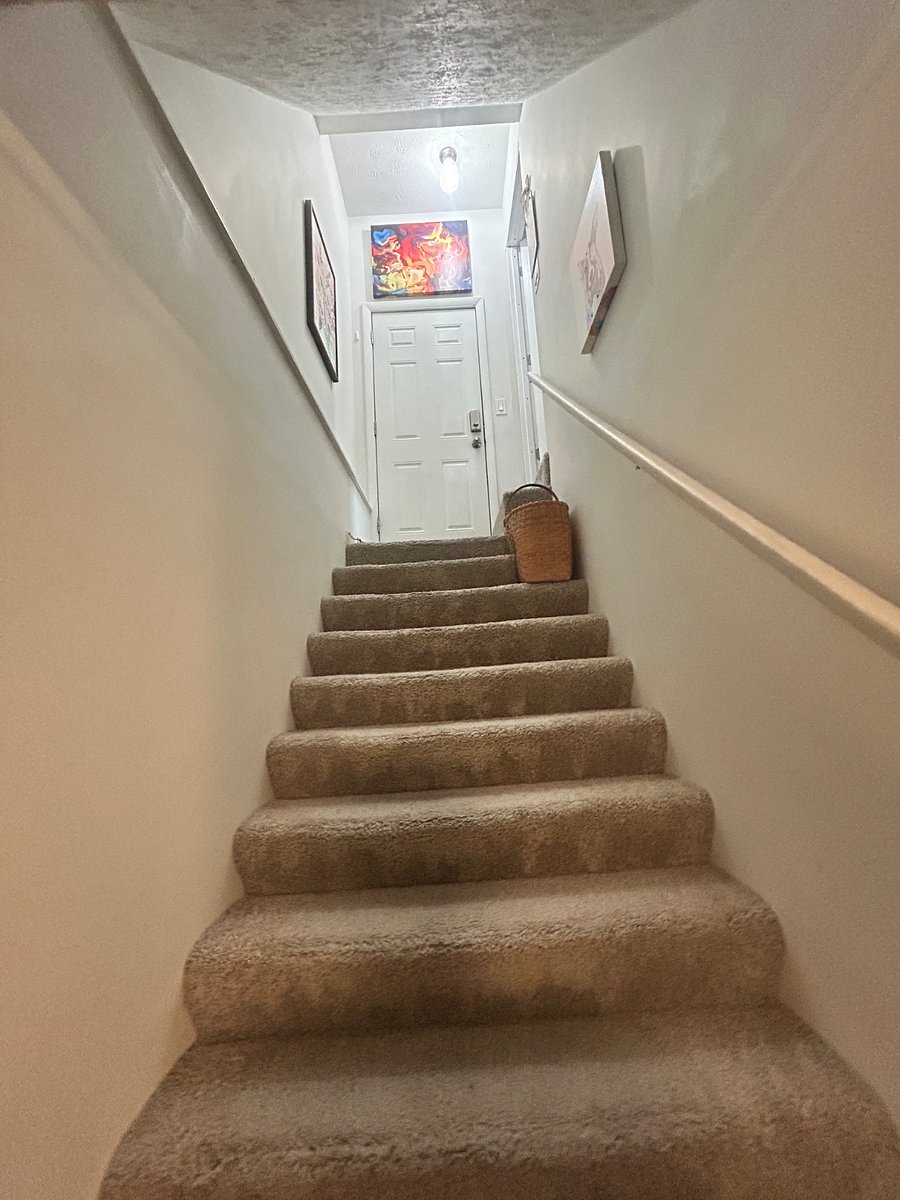 Stairwell to laundry room