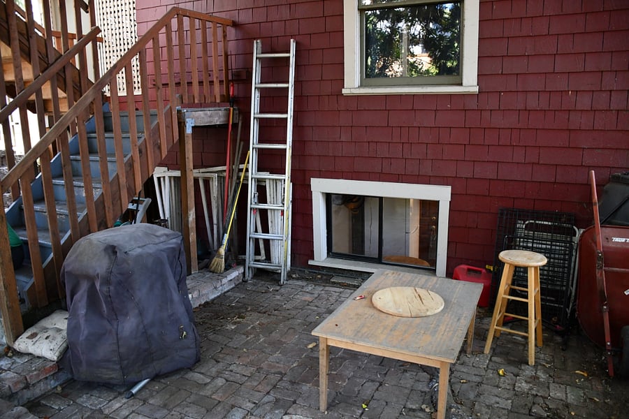 Patio with gas grill