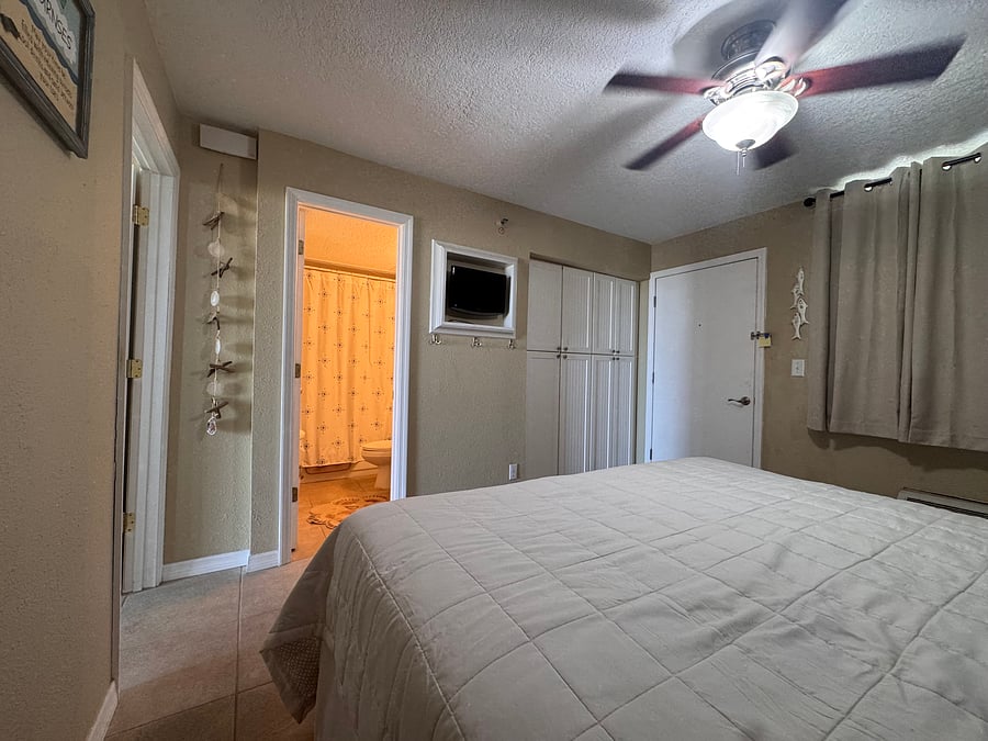 bedroom as you enter the condo
