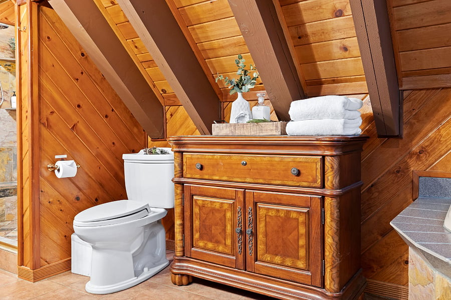 Master bathroom commode