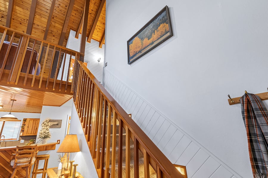 Stairs to loft and master bedroom