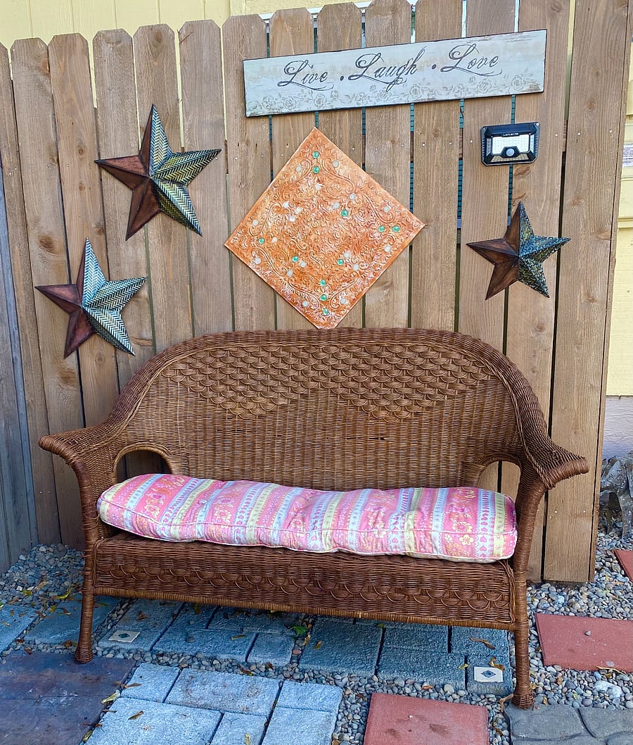 Sit in the private back yard and read a book or visit with a friend.