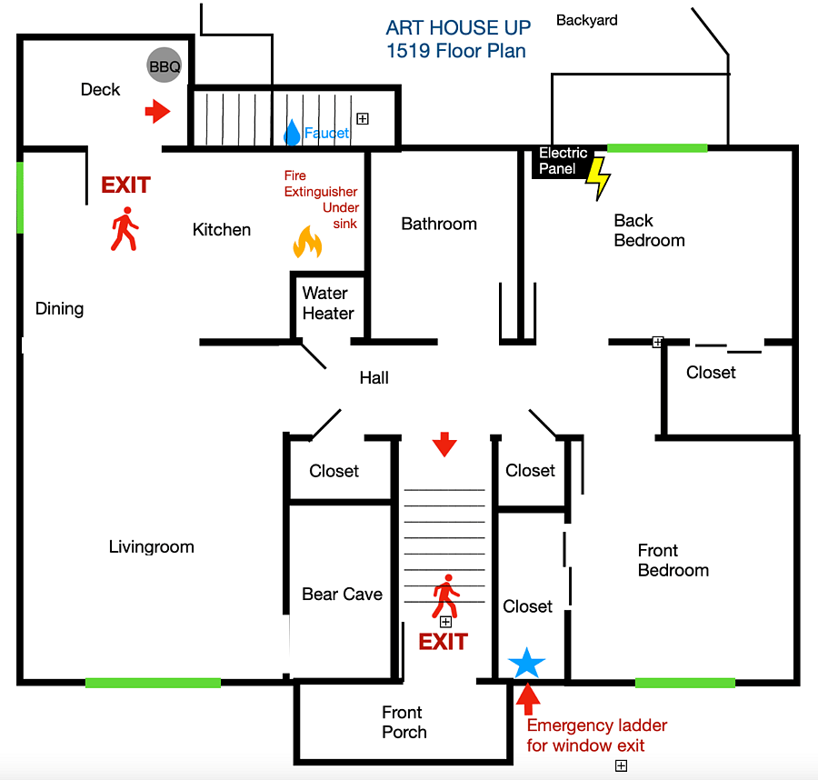 Floor plan for Art House Up