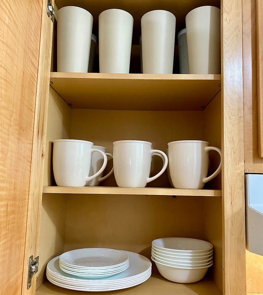 plenty of dishes and cups.