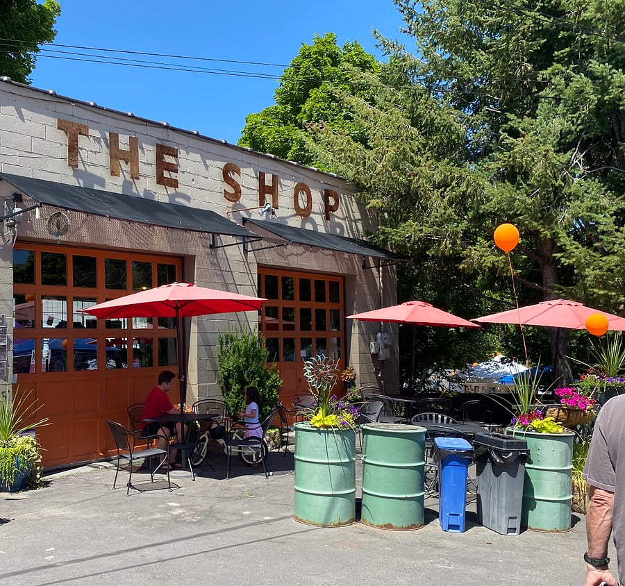 The Shop for coffee, breakfast and brunch.