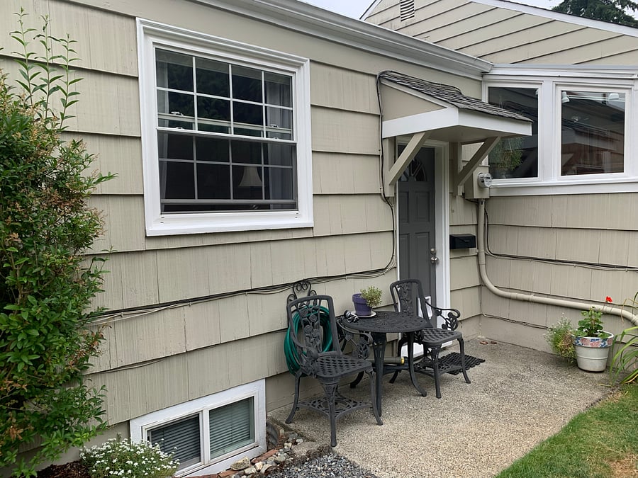 Back Door of Main House with Private entry to Studio Apartment