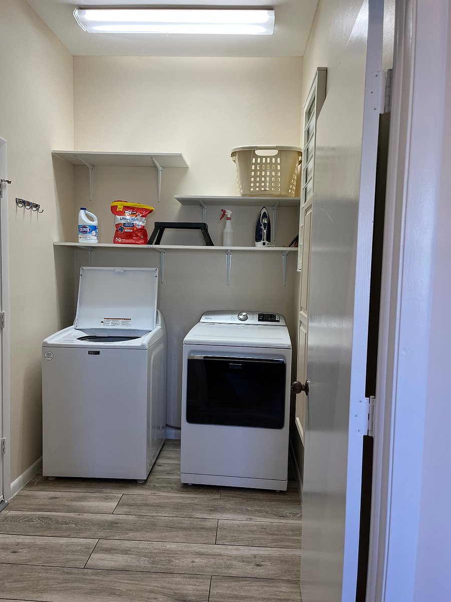 Laundry inside entry from garage, appliances are new