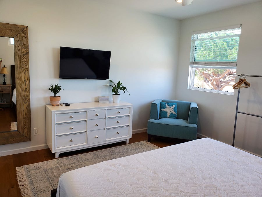 Bedroom dresser and Smart TV