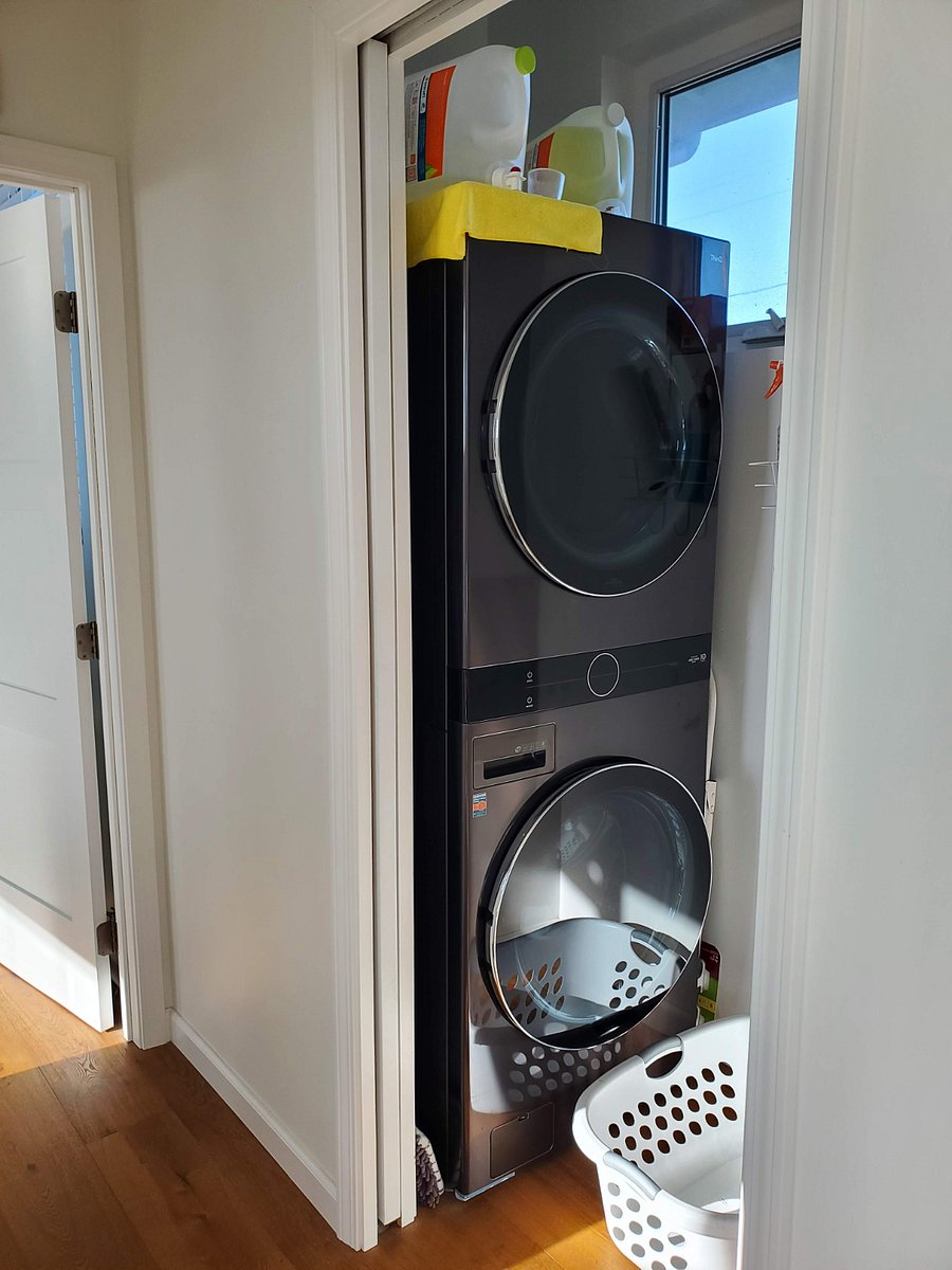 New washer/dryer in separate space