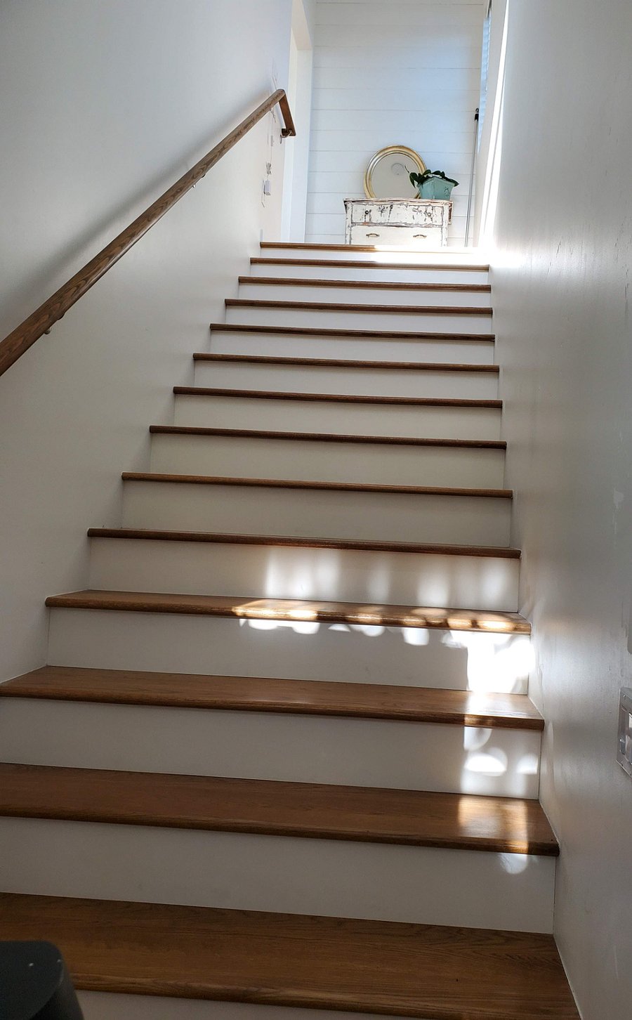 4 foot wide stairwell at entrance to the property