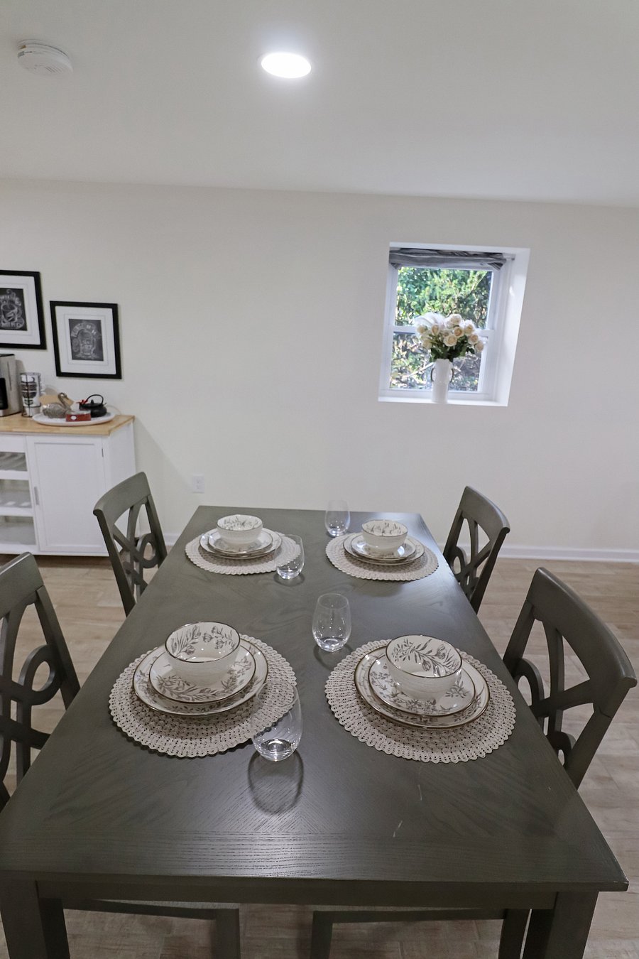 Dining area with lots of natural light!