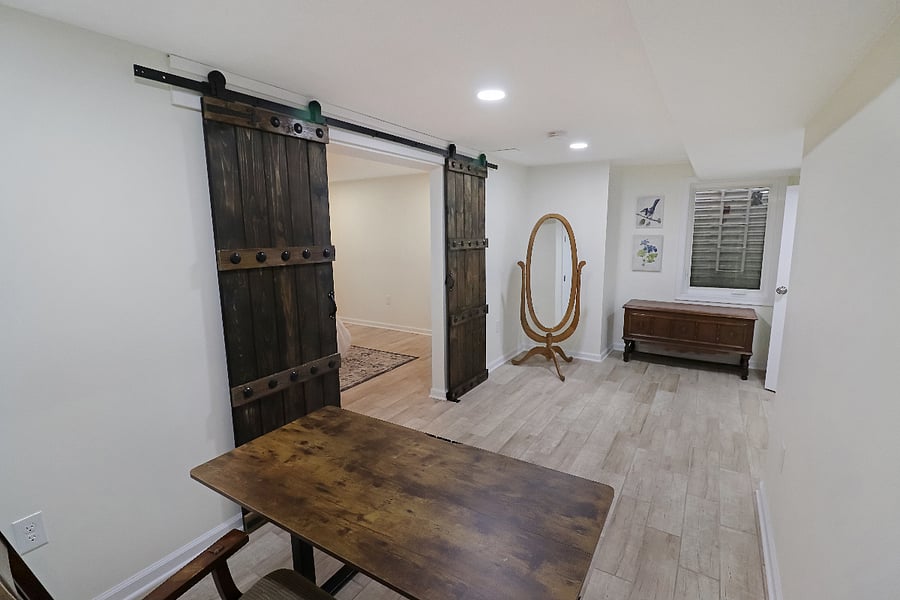 Another view of the "office" space that can also be used as your "getting ready" space. Or even a nursery. 