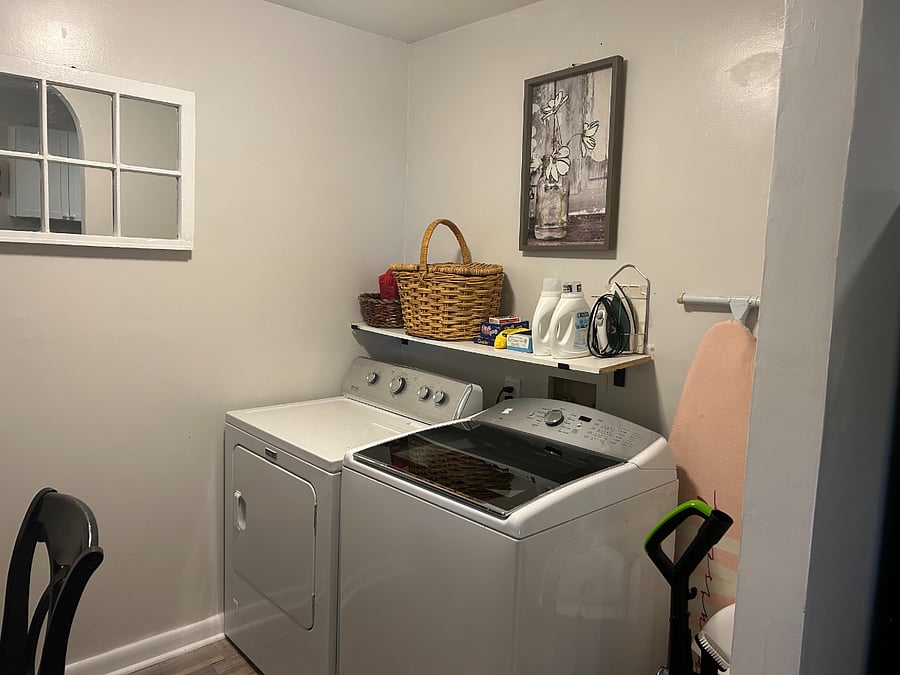 Laundry room area.